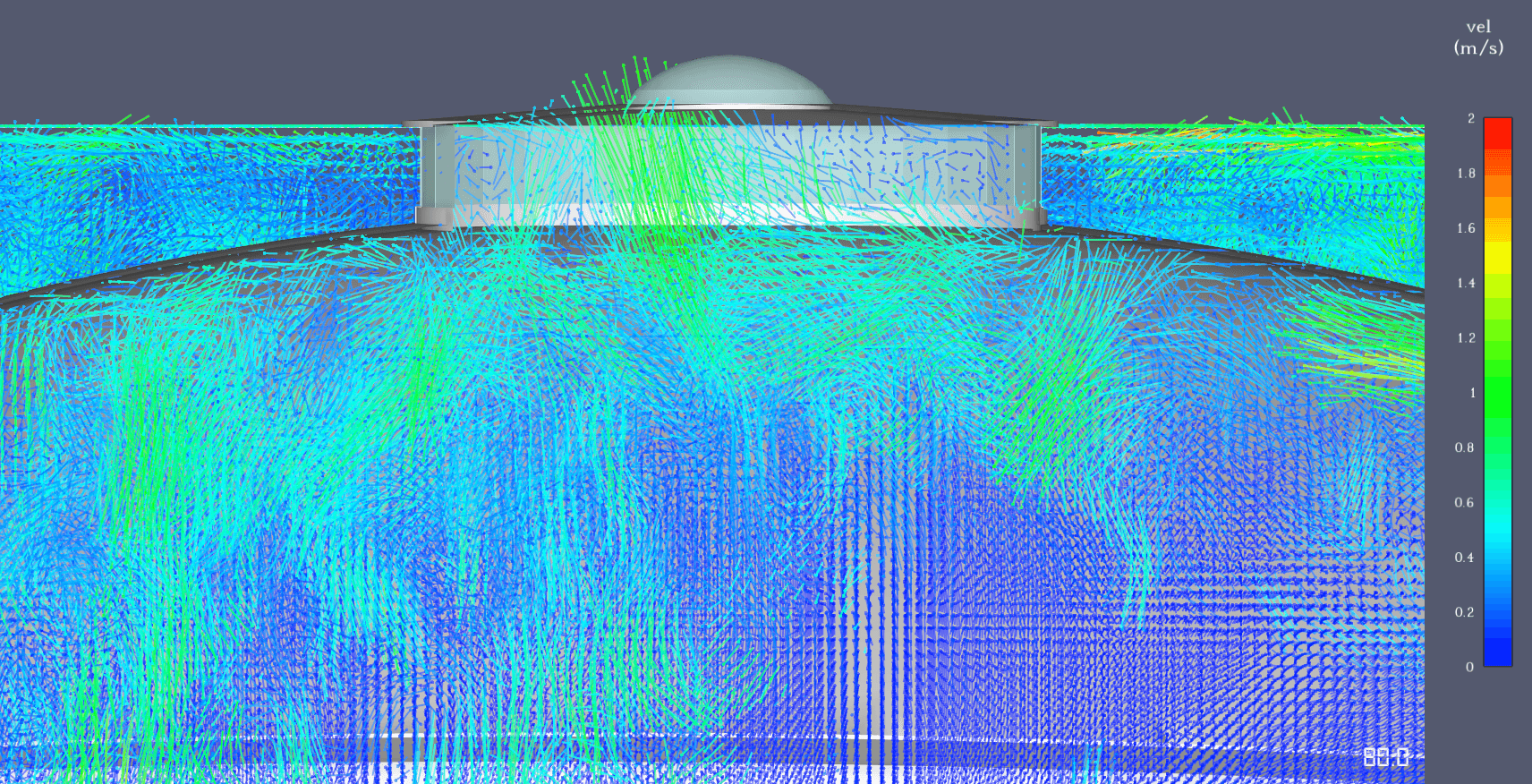 Air flow vectors